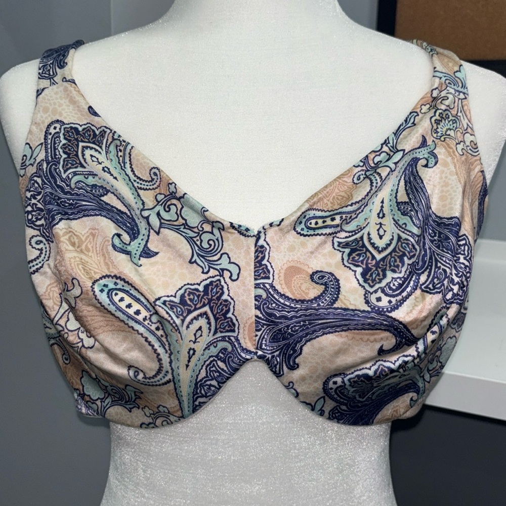Soma Blue Patterned Nylon Bra